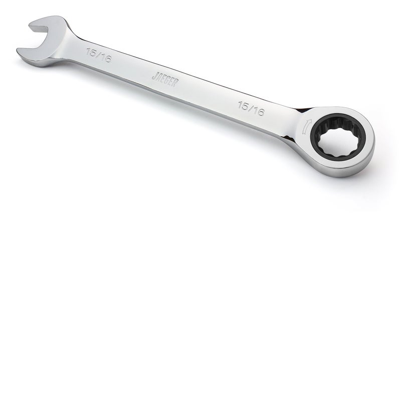 Jaeger 15/16 Inch Ratchet Wrench with 89-Tooth Ratcheting Precision and Hardened, Polished Steel for Projects with Tight Spaces - Image 1